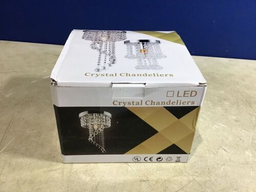 Crystal Chandelier Light Fixture  - Lot 1186