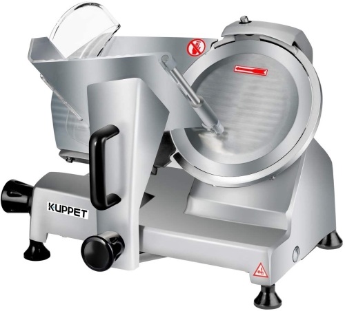 Meat Slicer, Kuppet Electric Food Slicer, Removable 10’’ Stainless Steel Blade and Food Carriage, Food Slicer Machine for Meat, Cheese, Bread(240W). Appears New - Lot 46