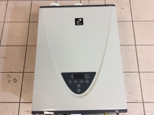 Takagi Indoor Tankless Gas Water Heater with Integrated Pump Ultra Low NOx Model - E-Comm Return, Appears New - Lot 53