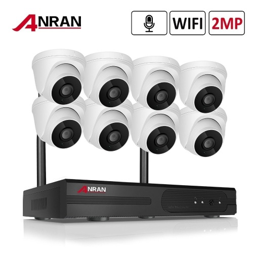 ANRAN Wireless Security Camera System 8CH 1080p Outdoor Night Vision with Audio. Appears New - Lot 64