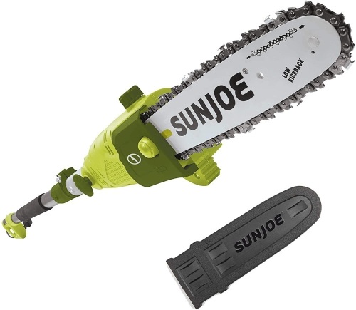 Sun Joe SWJ803E 10 inch 8.0 Amp Electric Multi-Angle Pole Chain Saw, Green - E-Comm Return, Appears New, Untested  - Lot 117
