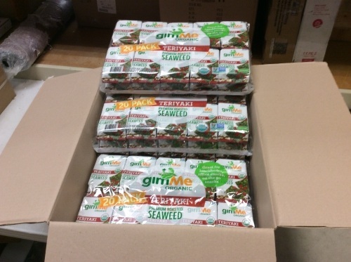 gimMe Organic Roasted Seaweed Sacks, Teriyaki, 8 Packs of 20, Best By 4/7/21 - New - Lot 201