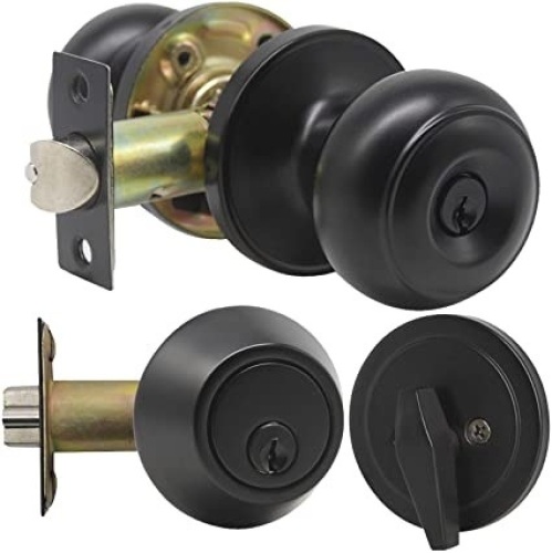 Lot of (8) New Single Cylinder Doorknob Sets. Appear New - Lot 233