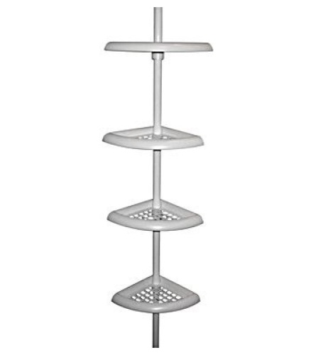 Zenith 2104W Zenith Bathstyles 4 Shelf Pole Caddy White - New  - Lot 264