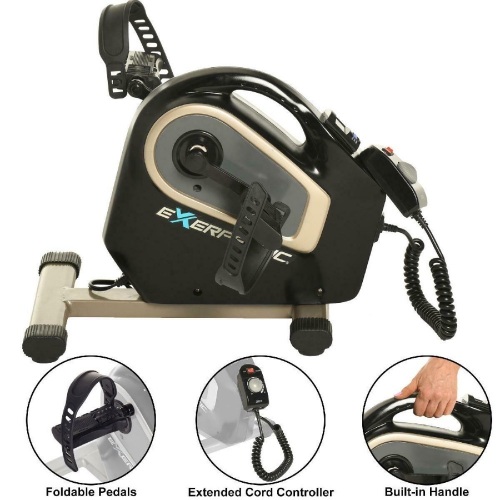 Exerpeutic 4107 2000m Motorized Electric Pedal Exerciser Mini Exercise Bike - Appears New  - Lot 317
