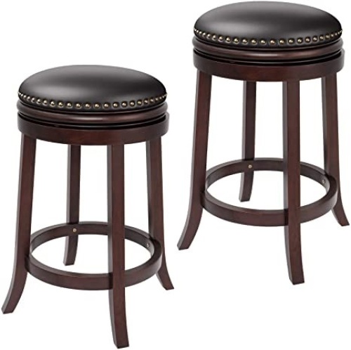 Set of (2) 25 inch Round Stools. Appear New - Lot 410