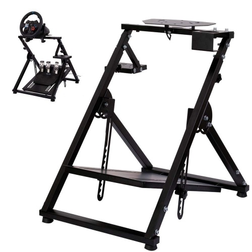 Minneer Steering Racing Wheel Stand for Logitech Fanatec Thrustmaster Clubsport Foldable & Tilt-Adjustable for Racing Console. Wheel, Shifter and Pedals NOT Included. Appears New - Lot 435