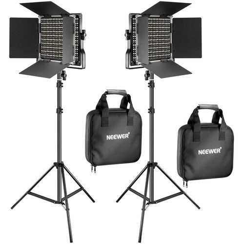 Neewer Bi-Color Video LED 2-Light Kit with Stands - New  - Lot 502