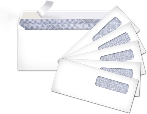 Amazon Basics #10 Security-Tinted Envelopes with Peel & Seal, Left Window, White, 500-Pack - Appears New  - Lot 505