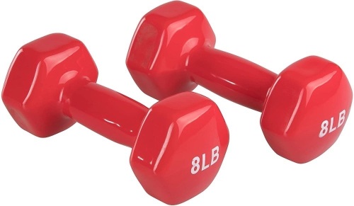 Amazon Basics Vinyl Coated Hand Weight Dumbbell Pair, Set of 2 - Appear New  - Lot 508