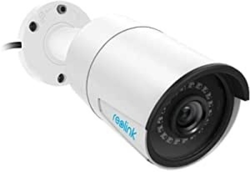 Reolink 5MP PoE Camera Outdoor/Indoor IP Security Video Surveillance Work with Google Assistant, IR Night Vision Motion Detection Sound Support SD Card Slot RLC-410-5MP - Appears New  - Lot 512