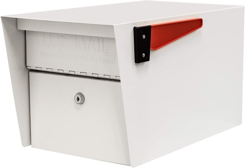 Mail Boss 7507 Curbside Mail Manager Security, White Locking Mailbox - Appears New  - Lot 521