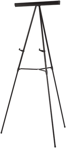 Amazon Basics Presentation Display Easel Stand, Adjustable Height Telescope Tripod, Black - Appears New  - Lot 538