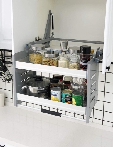 Cabinet Pull Down Shelf Kitchen Wall Cabinet Storage Organizer (30inch Cabinet). Appears New - Lot 604