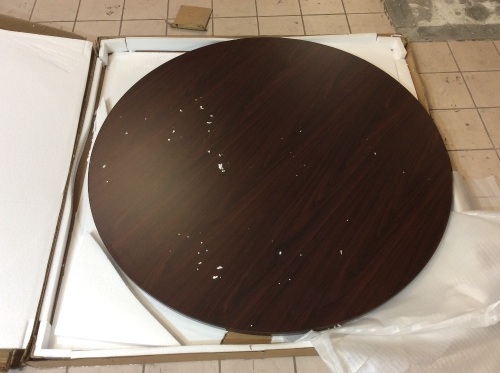 Lorell Essentials 48" Round Mahogany Conference Table Top - Appears New   - Lot 624