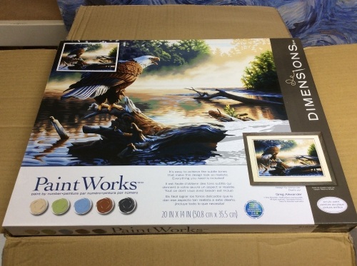 Case of (10) PaintWorks Paint By Number Kits, Eagle Hunter - New - Lot 628