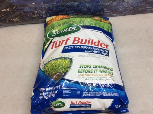 Scotts Turf Builder Crabgrass Preventer with Lawn Food Covers 15000sq ft - Appears New  - Lot 630