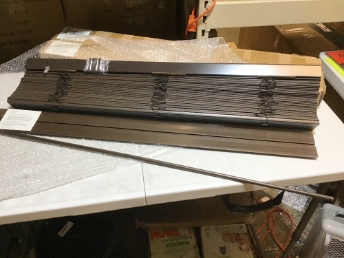 Lot of (2) Relektevt Horizontal 2" Cordless Faux Wood Blinds, Walnut, 35" x 64" - Appear New - Lot 697