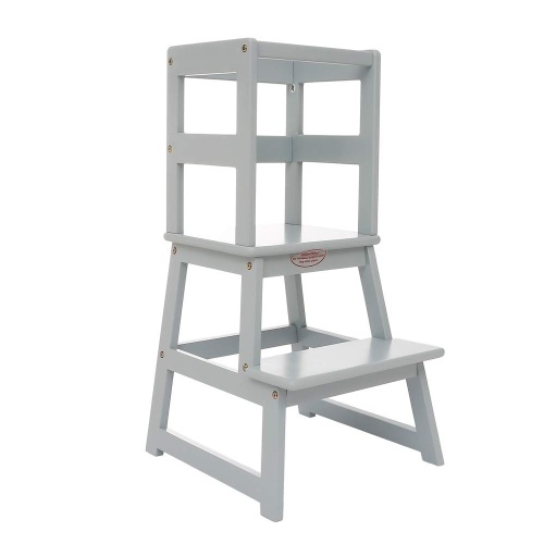 SDADI Kids Kitchen Step Stool with Safety Rail for Toddlers 18 Months and Older, Gray LT01G - E-Comm Return, Appears New   - Lot 699