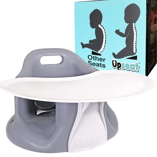 Upseat Baby Chair Booster Seat with Tray - Appears New in Damaged Box  - Lot 709