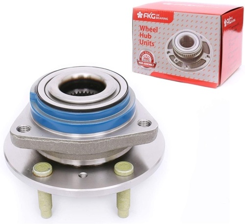 Lot of (2) FKG 513203 Front Wheel Bearing Hub Assembly for 00-08 Chevy Impala, 03-05 Chevy Venture, 03-07 Buick Rendezvous, 03-08 Pontiac Grand Prix, 03-05 Buick Century Pontiac Aztek, 5 Lugs NON ABS - Appear New - Lot 743