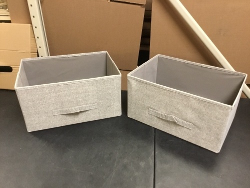 Lot of (2) Fabric Folding Bins - Appear New - Lot 744