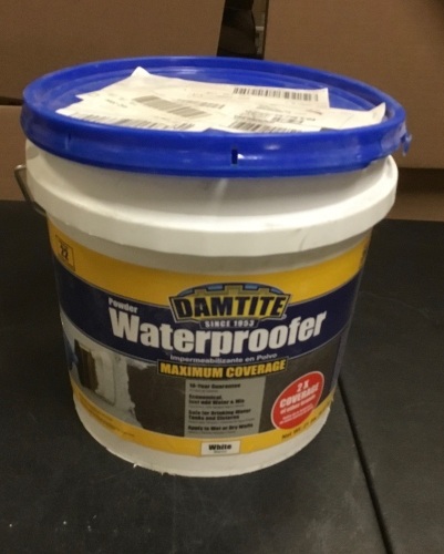 DAMTITE WATERPROOFING 01211 Maximum Coverage White Powder Waterproofer, 21 lb, White - E-Comm Return, Appears New  - Lot 856