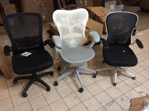 Lot of (3) Rolling Office Chairs, One is Missing a Wheel - E-Comm Returns - Lot 869