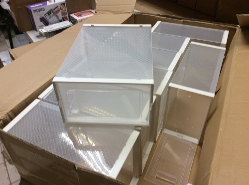 Lot of (8) Plastic Storage Containers, Approx 5.5" x 13" x 9.5" - Appear New  - Lot 876