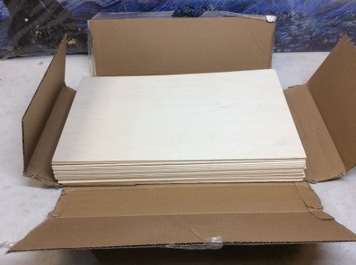 3mm 1/8 x 12" x 20" Premium Baltic Birch Plywood B/BB Grade, Flat Sheets by Woodpeckers Pack of 20 - Appears New  - Lot 877