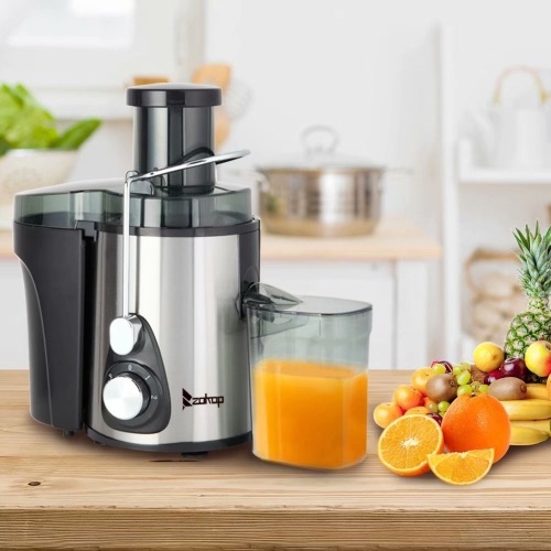 ZOKOP American Standard J02 120V 600W Electric Juicer, 600ML Juice Cup, Stainless Steel - Appears New  - Lot 883