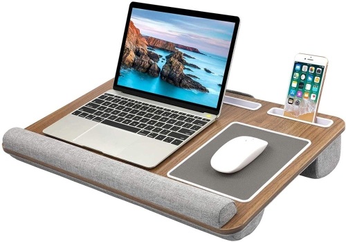 HUANUO Lap Desk Fits up to 17" Laptop, Built in Mouse Pad, Wrist Pad, Pen & Phone Holder HNLD6 - Appears New  - Lot 889
