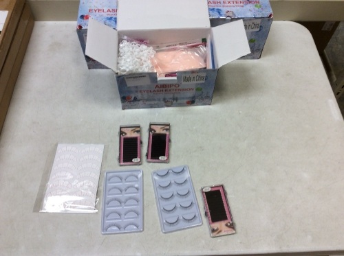 Lot of (3) Aibipo Eyelash Extension Practice Training Head Kits - New - Lot 916