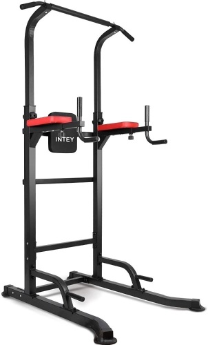 INTEY Power Tower Workout Dip Station Pull Up Bar - E-Comm Return, Appears New, May Be Missing Hardware  - Lot 918