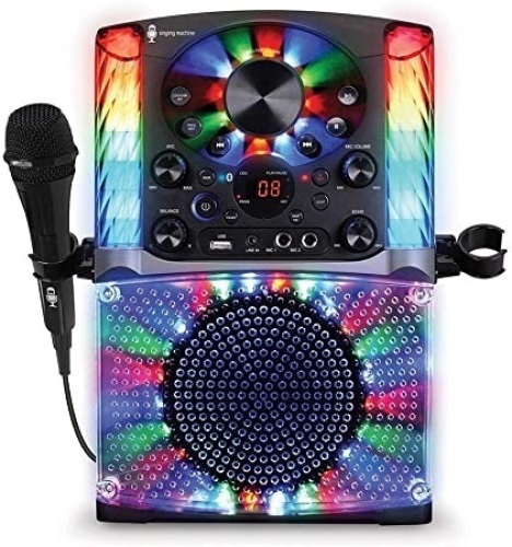 Singing Machine SML625BTBK Bluetooth CD+G Karaoke System Black - New  - Lot 948
