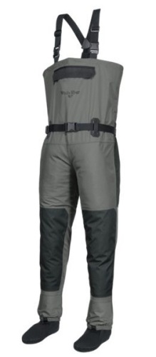 White River Fly Shop Montauk Chest Waders for Men - Grey - M Regular, E-Commerce Return,Untested - Lot 1009