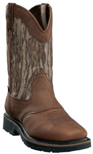 Cabela's Pinedale Camo Waterproof Square-Toe Western Work Boots for Men - Brown - 9M, E-Commerce Return - Lot 1016