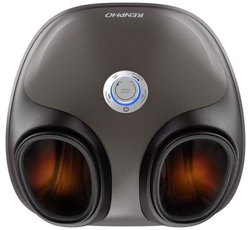 RENPHO Foot Massager with Heat, Electric Shiatsu Massager Machine with Powerful Tapping and Deep Kneading Function，Delivers Relief for Tired Muscles and Plantar Fasciitis, Fits feet up to Men Size 12, New - Lot 1039