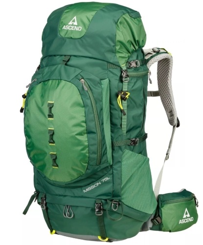 Ascend Mission 75L Backpack, E-Commerce Return, Part broken off  - Lot 1045