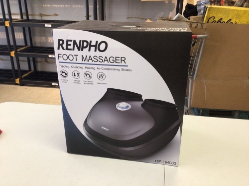 RENPHO Foot Massager with Heat, Electric Shiatsu Massager Machine with Powerful Tapping and Deep Kneading Function, New - Lot 1099