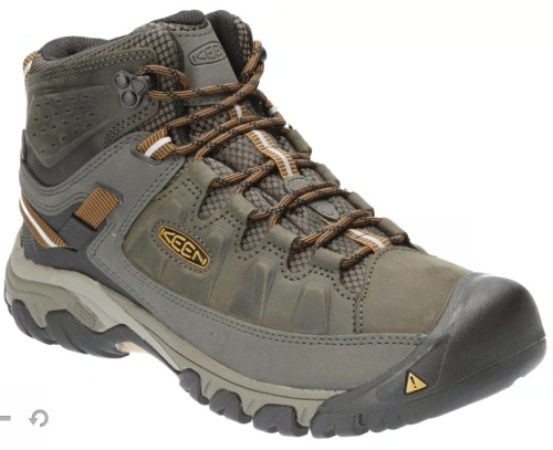 KEEN Targhee III Mid Waterproof Hiking Boots for Men - Black Olive/Golden Brown - 10M, Like New - Lot 1105
