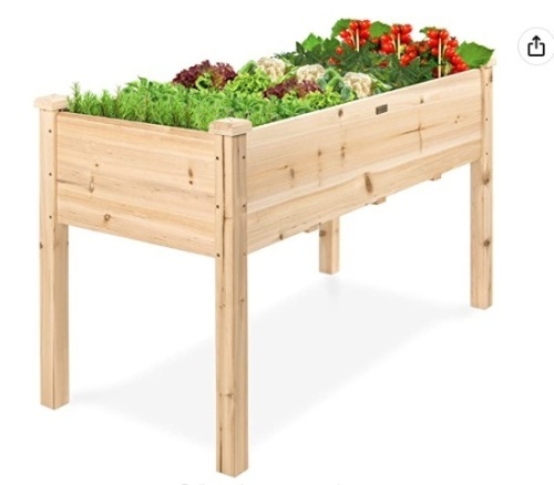 Rectangler Elevated Wood Garden Planter - Lot 139