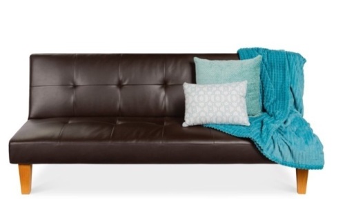 Best Choice Products Convertible Lounge Sofa Bed w/ Adjustable Back, Wood Frame,new - Lot 144