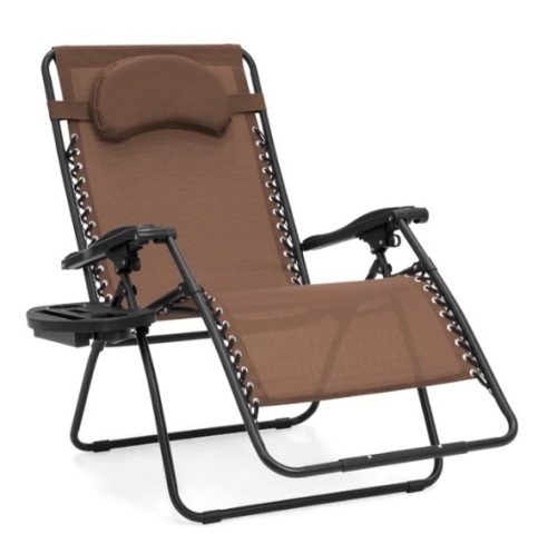 Oversized Reclining Zero Gravity Chair Lounger w/ Cup Holder, Pillow,APPEARS NEW - Lot 204