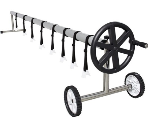 Aluminum Inground Swimming Pool Cover Reel w/Hand Crank, Silver,COPY - Lot 232