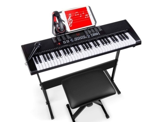  Beginners Electronic Keyboard Piano Set w/ 3 Modes, Microphone,New - Lot 279