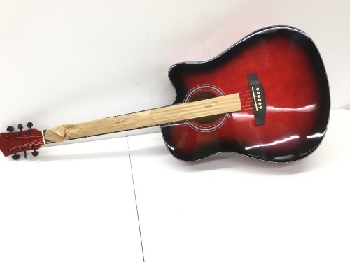 Full Size Beginner Acoustic Guitar Set with Case, Strap, Capo - 41in,Appears new - Lot 297