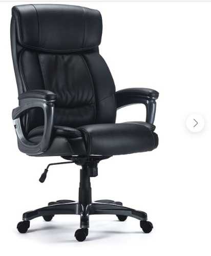 Bonded Leather Big & Tall Manager Chair-E-Commerce Return  - Lot 334
