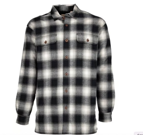 RedHead Fleece-Lined Flannel Plaid Long-Sleeve Shirt for Men,New - Lot 416