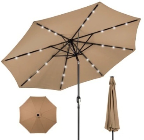 Solar LED Ligted Patio Umbrella W/Tilt Adjustment,Apears New - Lot 431